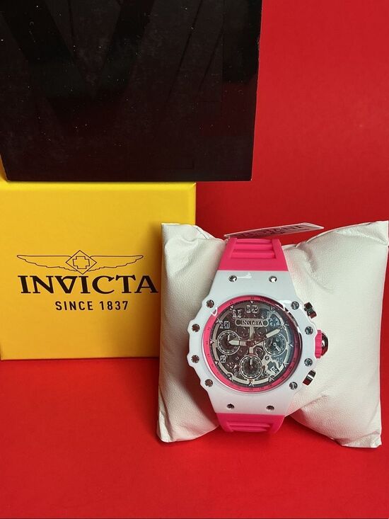 Invicta Pink and White Sport Chronograph Watch - 69620 main image 2
